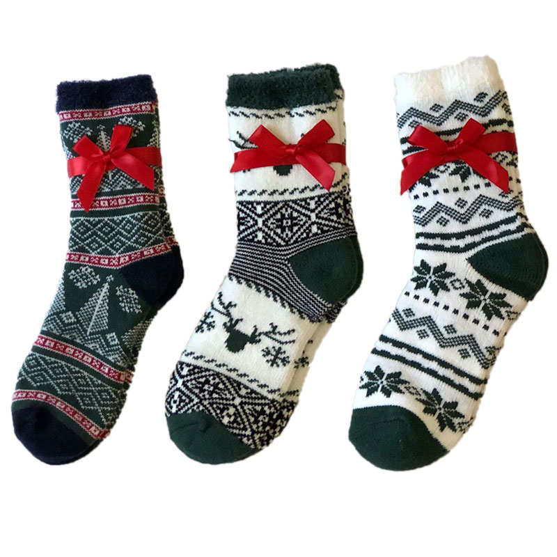 Warm Super Soft Plush Slipper Sock Winter Fluffy Microfiber Crew Socks